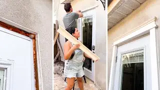 Adding Custom Exterior Door Casing on our Stucco House