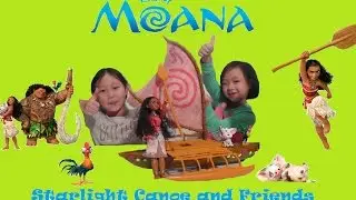 Check out Dinesy's Moana starlight canoe and friends toy review!