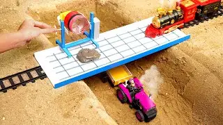 DIY Mini Tractor Solid Reinforced Brick Concrete Bridge for Heavy Truck