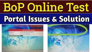 BoP online test portal issues | Test already attempted | Currently no test assigned #gkwithengineer