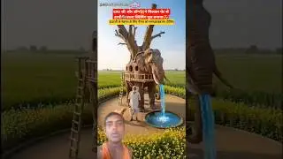 Craftsman creates amazing Giant Elephant Fountain from tree 🐘 #ai​ #house​ #crafts​
