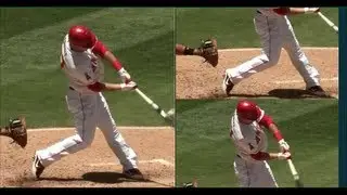 MIKE TROUT Baseball Swing ANALYSIS Slow Motion Hitting Mechanics Instruction Lesson LA Angels MLB