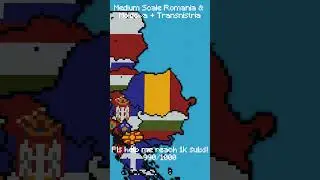 Medium Scale Romania & Moldova + Transnistria #minecraft #shorts #mapping