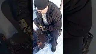На улице мороз, а мы коптим сало