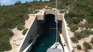 Head jump from Military submarine tunnel - Vis, Croatia