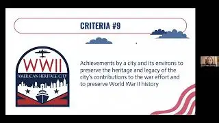 WWII Homefront Heritage City Webinar Series - Criteria 9