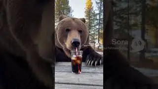 What happens if you give a bear a glass Coke? #shorts