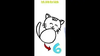 How to Draw a Cat With Number 6 | Cat Drawing Easy With Numbers | Pencil Drawing Easy |