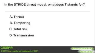 CISSP - STRIDE model  - T