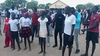 Greater lake State in (Kuajok). they're conducting cultural dancing. (Kabulo). Agar no 1 🥴