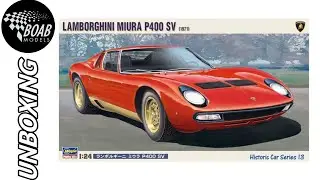 Lamborghini Miura P400 SV Unboxing 1/24 Hasegawa model kit + Preview Kaleido Airbrush Paints