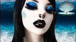 Sparkly Goth Mermaid Makeup Tutorial 🧜🏻&zwj;♀️🖤