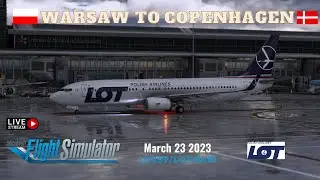 🔴Copenhagen Airport, Denmark CPH / EKCH: Approach and landing on runway 22L LOT  OPS B737-800