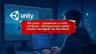 ИИ роль - охранник в Unity - патруль, обнаружение цели, атака и возврат на NavMesh