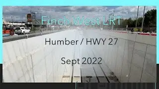 Строительство линии LRT Finch West в районе колледжа Хамбер