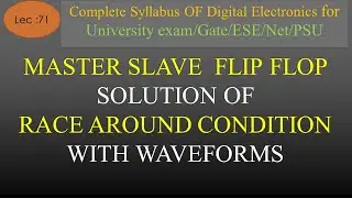 Lec-71 Master Slave Flip Flop - Circuit Diagram, Waveform, Complete |DE or STLD |R K Classes | Hindi