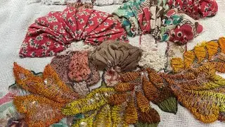Pt 2 natures treasures @vintageblendstudio #slowstitching #fabriccollage