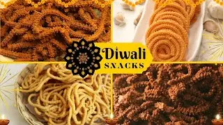 4 Easy Diwali Snacks Recipes | Crispy & Tasty Diwali Savories | Simple Snacks for Diwali 2025