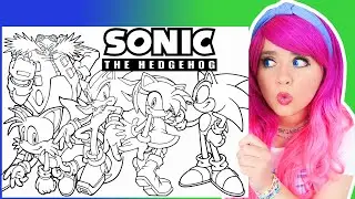 Coloring Sonic the Hedgehog Characters 🦔 Sonic, Shadow, Tails, Amy Rose & Robotnik Coloring Pages