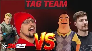 WWE 2K25 | Tag Team | vince fgteev and jonsey vs Mr.Peterson and Mrbeast