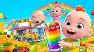 Rainbow Juice Song | Fresh & Yummy Juice Kids Song | Nursery Rhyme | Toddler & Baby Learning Video