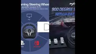 New. Gaming Steering Wheel PXN V9 Volante PC Gamin