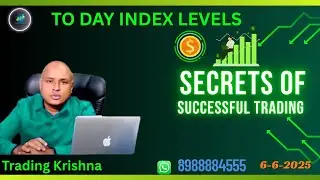 TO DAY INDEX LEVELS//TRADING KRISHNA//6-6-2025