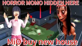 😳😮Horror MOMO HIDDEN HERE 👇🏻 Momo attack MiO ‼️ in Sakura School simulator 😱🌹💐