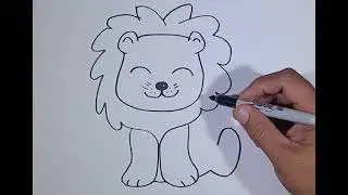 DRAW A LION EASILY AND QUICKLY