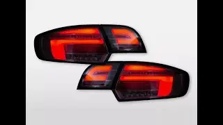 FK LED Lightbar Rear Lights Tail Lamps Audi A3 8P 8PA RED Smoke #carlights #carmods #audia3 #audi