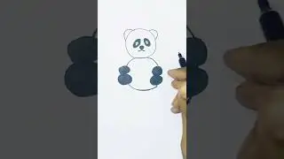 See how easily digit 8 can be turned into a cute animal #viralshorts #panda #artwithme #cute #animal
