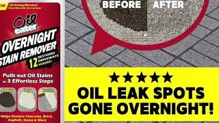 Clean Oil Stains on Driveways & Garages with Oil Eater Overnight Stain Remover!