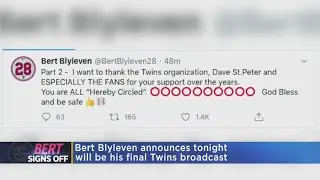 Bert Blyleven Broadcasting Final Broadcast For Twins Wednesday Night