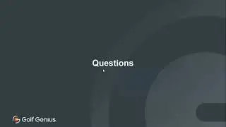 Golf Genius 101 training webinar