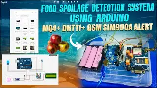 Food Spoilage Detection System using Arduino + MQ4 + DHT11 + GSM SIM900A Alert