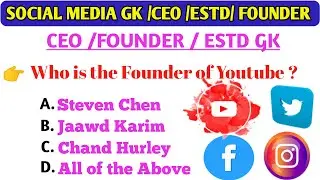 Gk Quiz Social Media |Social Media Odia Gk | Youtube , Instagram , Facebook | Ceo & Founder |