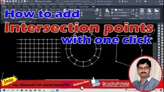 How to add Intersection points with one click | intersection lisp @cadbypatelsir