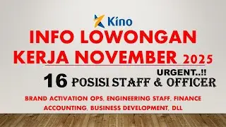 INFO LOWONGAN KERJA HARI INI POSISI STAFF OFFICER NOVEMBER 2025 | FINANCE ACCOUNTING | ENGINEERING |