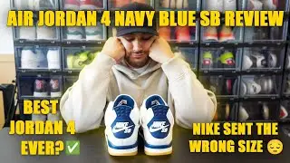 They Sent the WRONG SIZE 😤 Jordan 4 SB Navy Review + Honest Thoughts!