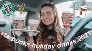 STARBUCKS NEW HOLIDAY DRINKS TASTE TEST 2021 | NEW SUGAR COOKIE ALMONDMILK LATTE