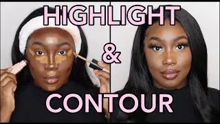 HOW TO: HIGHLIGHT AND CONTOUR| FOR DARK SKIN/ BLACK WOMEN | BEGINNER FRIENDLY| 2022 | Shaniece Tee