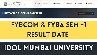 FYBCOM Result Date 2021| FYBA Result Date 2021 | Expected Results Date | IDOL Mumbai University 2021