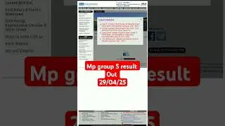 mp group 5 result |mp group 5 paramedical result out  #mpgroup5 #ottechnician  #nursing #shortvideo