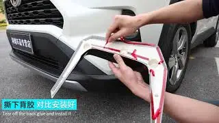 How to install Front Fog Light Eyebrow Cover Trim for Toyota RAV4 XA50 2019 2020 2021