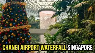 Changi Airport Waterfall Singapore 
