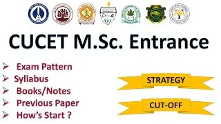 CUCET M.SC Chemistry II Exam Pattern  II CUTOFF II Strategy II #CUCETM.SCENTRANCE_CHEMISTRY #CUCET