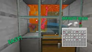 SIMPLE IRON FARM TUTORIAL in Minecraft Bedrock (MCPE/Xbox/PS4/Switch/PC)