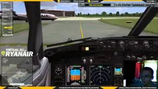 vRYR landing at EGSS with panicky Ground Controller ;)