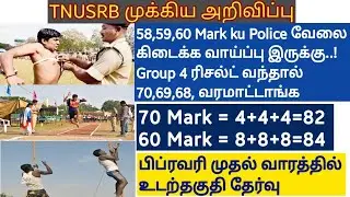 TNUSRB overall cutoff physical date announcement 2023