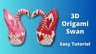 How To Make 3D Origami Heart Swan | Modular Origami Swan | DIY Easy Step By Step Tutorial